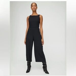 Aritzia Wilfred Jumpsuit Playsuit Tie Back Sleeveless Wide Leg